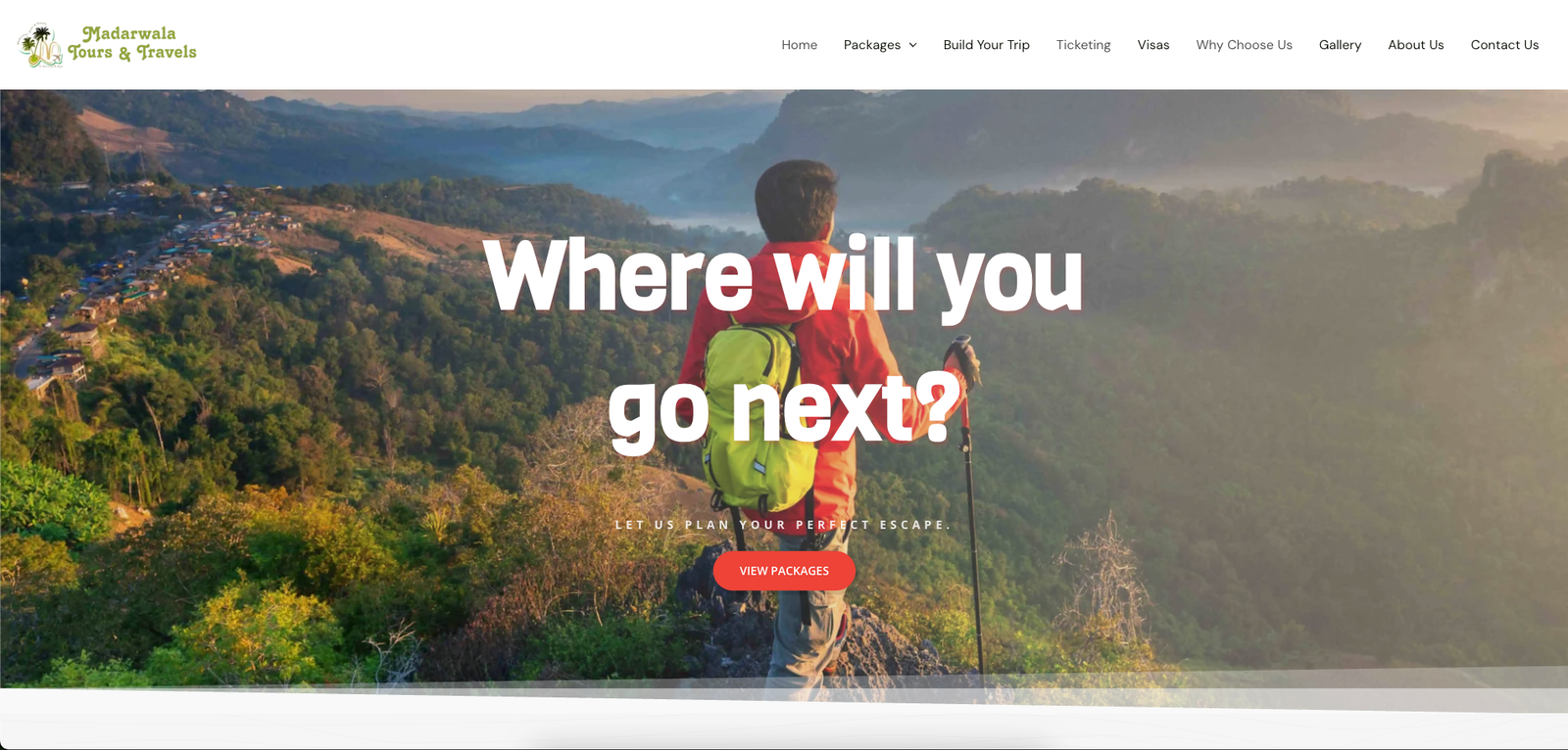 Madarwala Travels website
